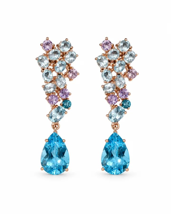 Lagoon Cascade: earrings by Ivari